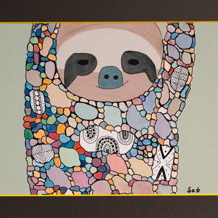 菜 「ばんざい」 複製版画作品（ジグレー版画）パラリンアート A4