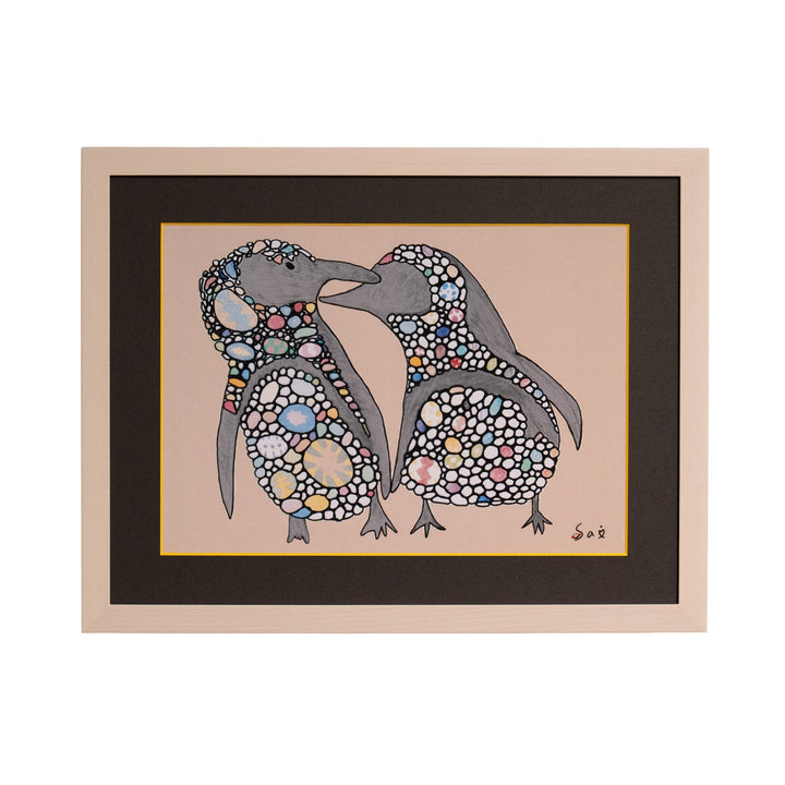 菜 「わきあいあい」 複製版画作品（ジグレー版画）パラリンアート A4