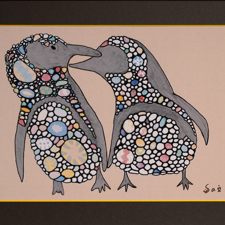 菜 「わきあいあい」 複製版画作品（ジグレー版画）パラリンアート A4