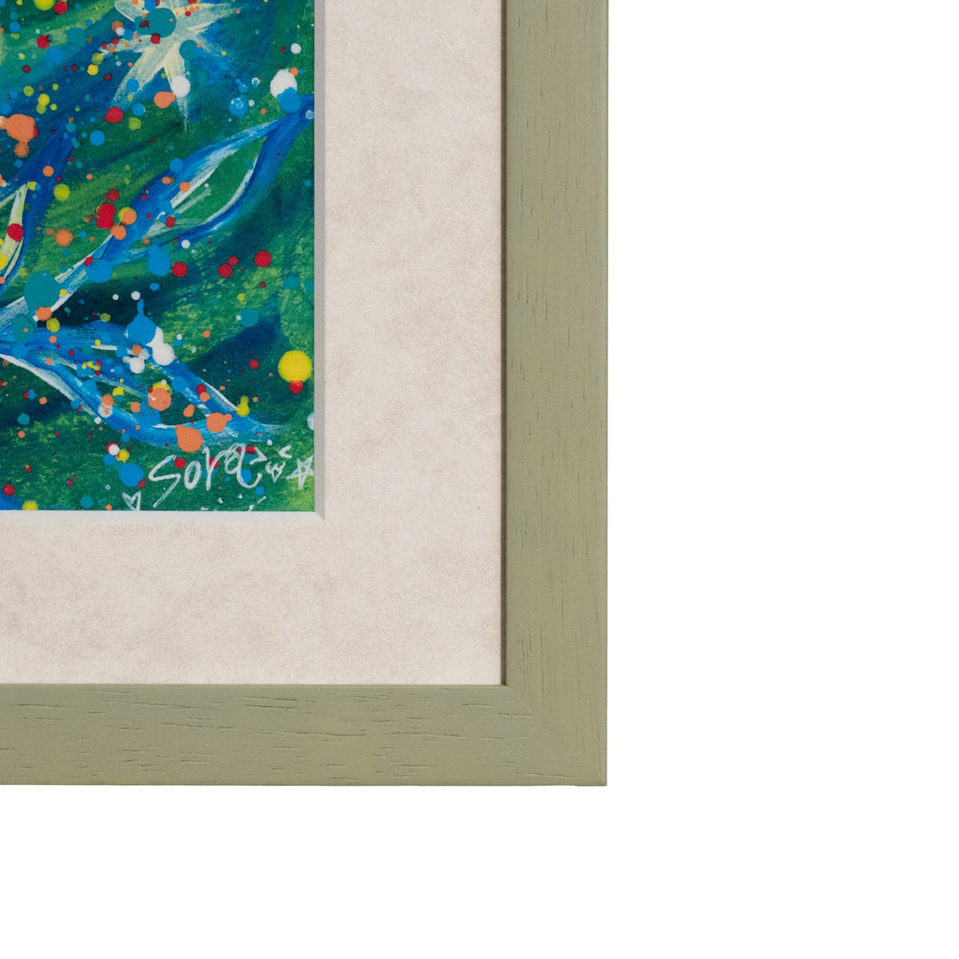 sora 「緑輝く美しい世界」複製版画作品（ジグレー版画）パラリンアート A4