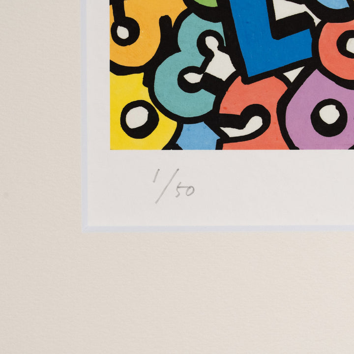 齋藤早夏 「カラフルで溢れた世界」サイン入り複製版画作品（ジグレー版画） パラリンアート A3
