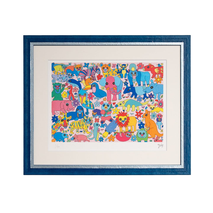 yuiko 「Happiness」 サイン入り複製版画作品（ジグレー版画） パラリンアート A3