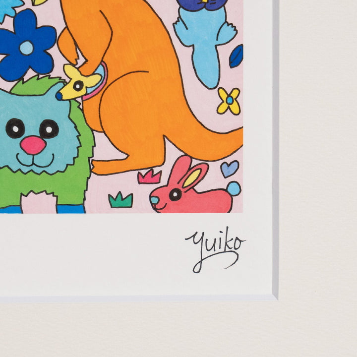 yuiko 「Happiness」 サイン入り複製版画作品（ジグレー版画） パラリンアート A3