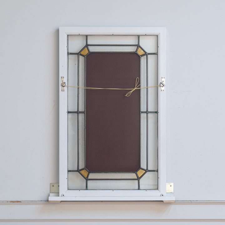 シンプルなステンドグラスとの組み合わせが抜群 ウォールミラー /22L-A