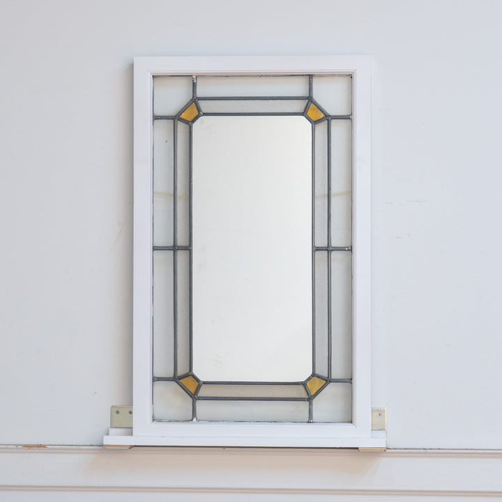 シンプルなステンドグラスとの組み合わせが抜群 ウォールミラー /22L-A