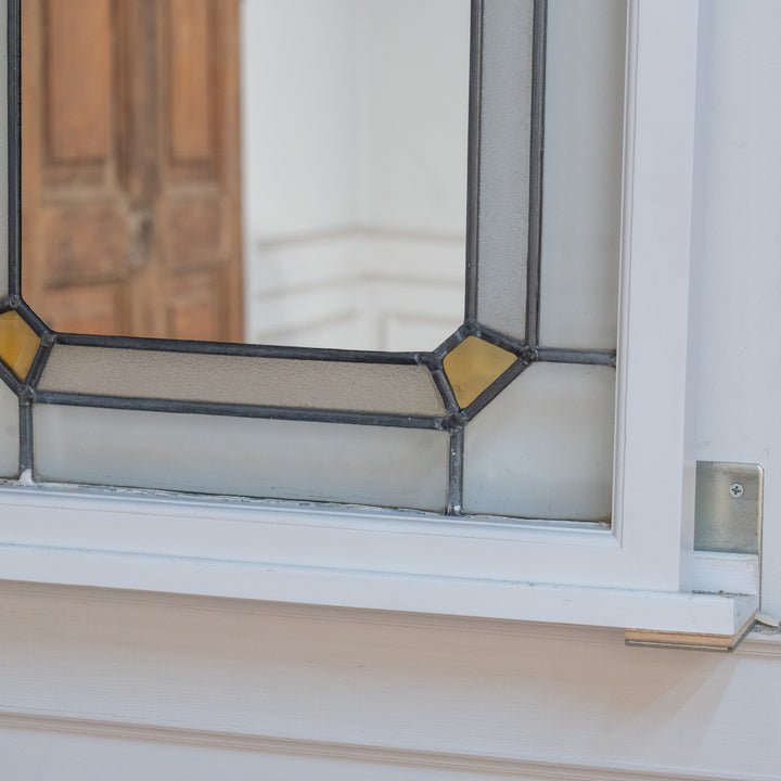 シンプルなステンドグラスとの組み合わせが抜群 ウォールミラー /22L-A