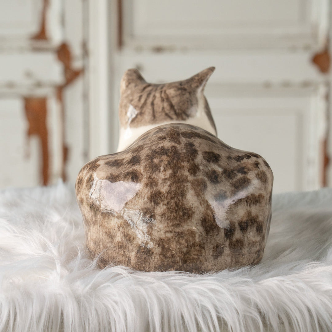 【Winstanley Cat ウィンスタンレイ キャット】香箱座りでリラックスした表情が愛おしい シルバータビー サバトラ猫 /25J