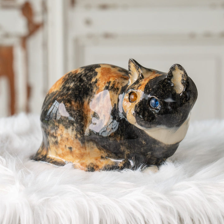 【Winstanley Cat ウィンスタンレイ キャット】丸い背中をなでたくなる オッドアイトータスシェル サビ猫 /25J