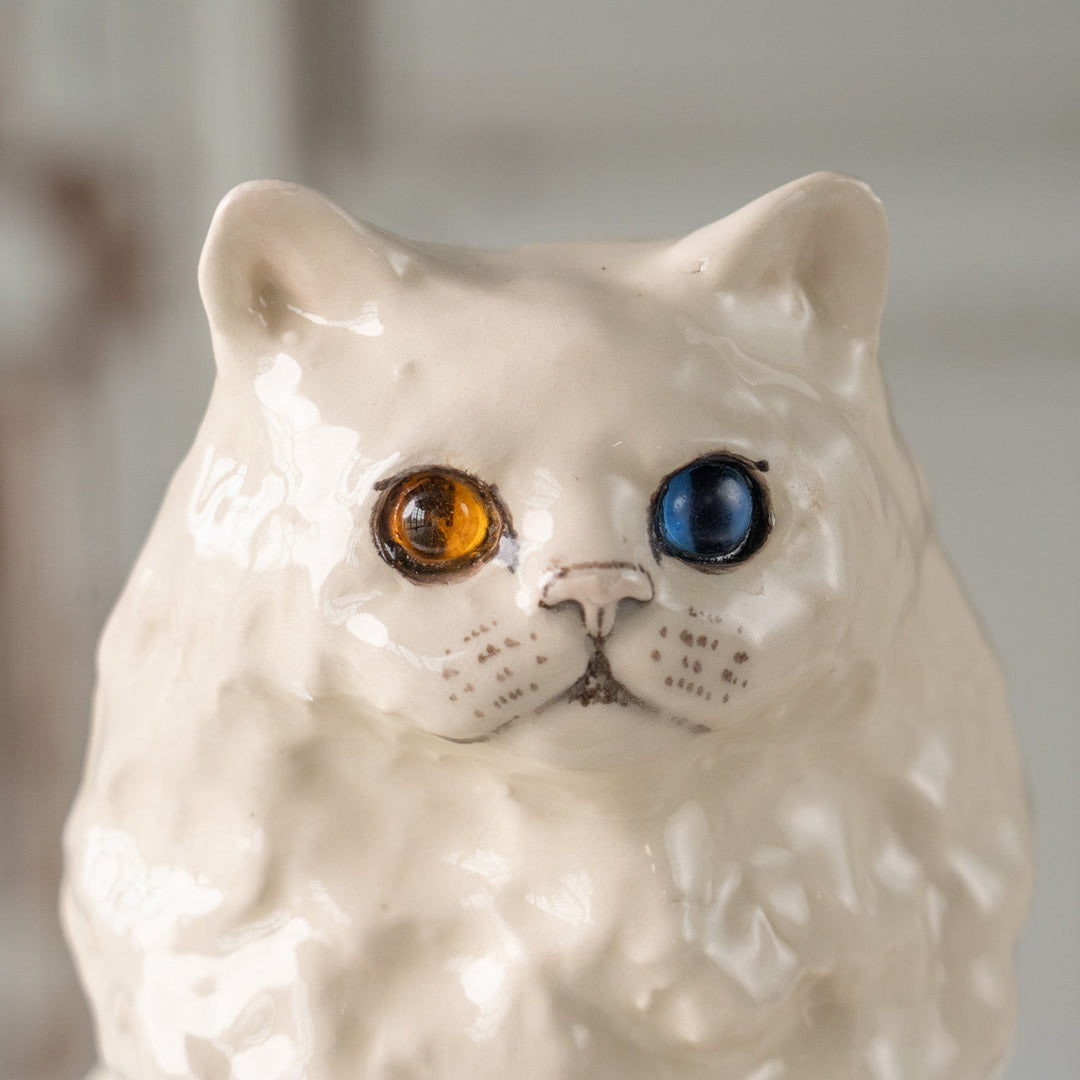 【Winstanley Cat ウィンスタンレイ キャット】思わず触りたくなるふわふわの毛並みが素敵 オッドアイ スノーウィー 長毛 白猫