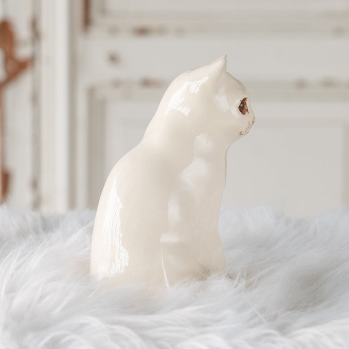 【Winstanley Cat ウィンスタンレイ キャット】きりっとした瞳でこちらを見つめる オッドアイ スノーウィー 白猫 /25J