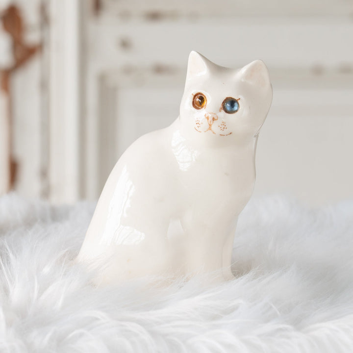 【Winstanley Cat ウィンスタンレイ キャット】しなやかな曲線のフォルムがエレガント オッドアイ スノーウィー 白猫 /25J