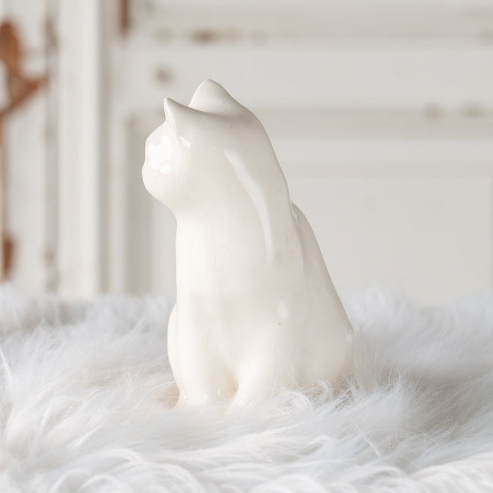 【Winstanley Cat ウィンスタンレイ キャット】しなやかな曲線のフォルムがエレガント オッドアイ スノーウィー 白猫 /25J