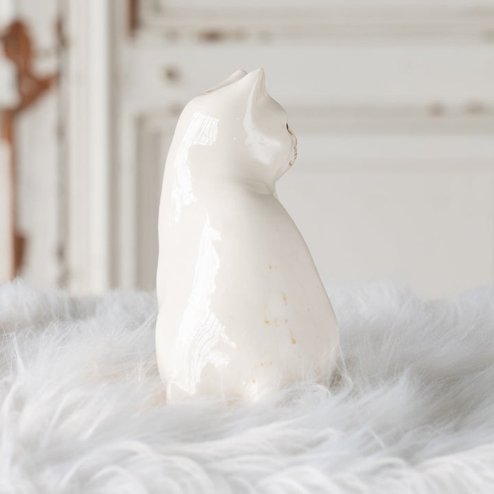 【Winstanley Cat ウィンスタンレイ キャット】しなやかな曲線のフォルムがエレガント オッドアイ スノーウィー 白猫 /25J