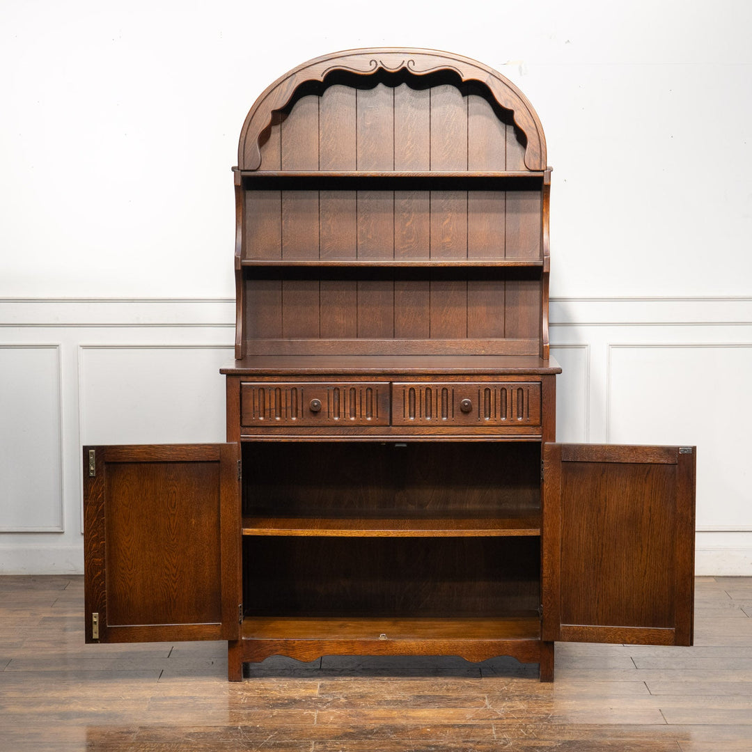 丸みを帯びたデザインはトラディショナルな印象 オーク オープンカップボード /25I