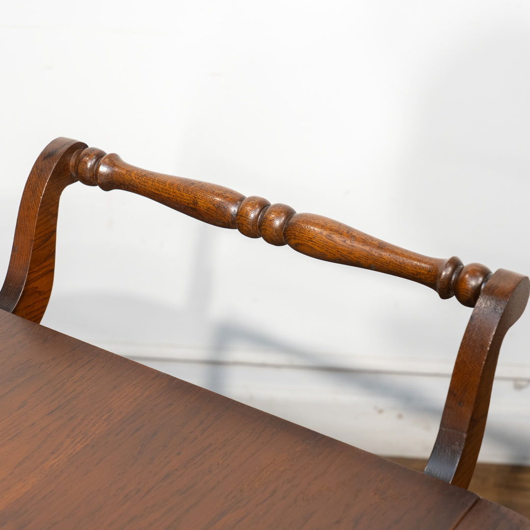 優雅な曲線フォルムと車輪デザインが印象的 ドロップリーフ ティートローリー /25I