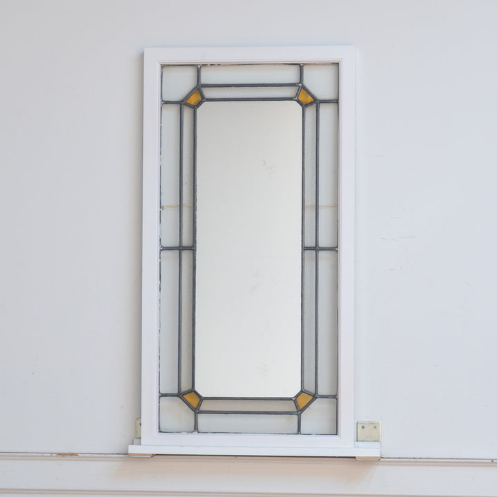 シンプルなステンドグラスとの組み合わせが抜群 ウォールミラー /22L-B