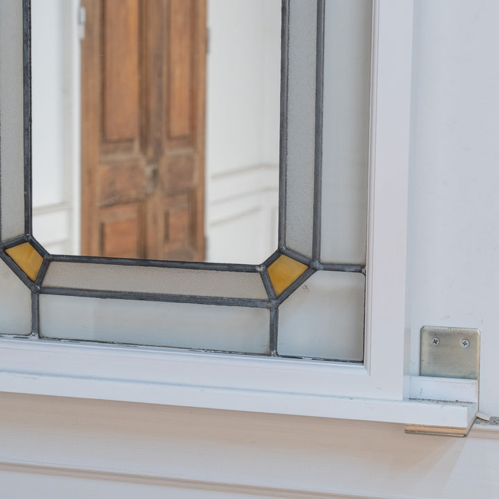 シンプルなステンドグラスとの組み合わせが抜群 ウォールミラー /22L-B