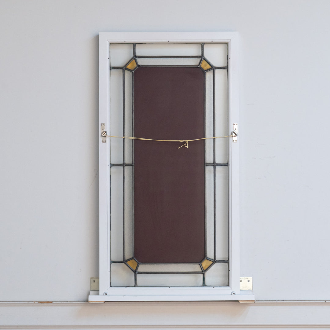 シンプルなステンドグラスとの組み合わせが抜群 ウォールミラー /22L-B