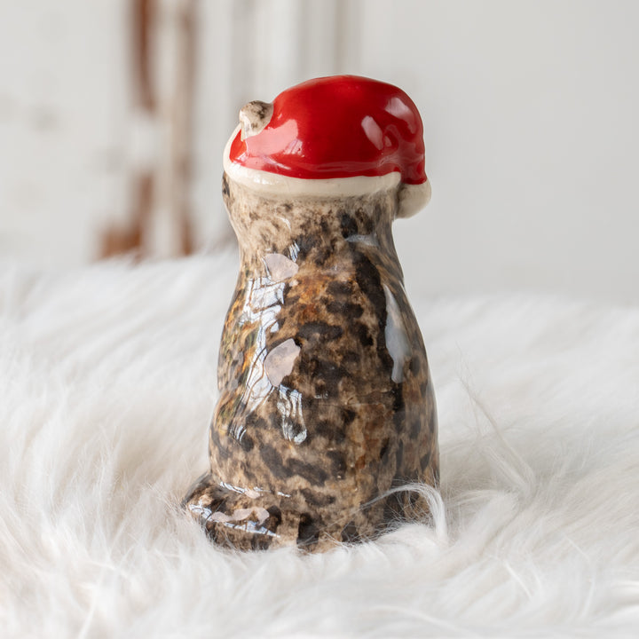 【Winstanley Cat ウィンスタンレイ キャット】サンタ帽を被った姿がチャーミング シルバータビー サバトラ猫 /25L