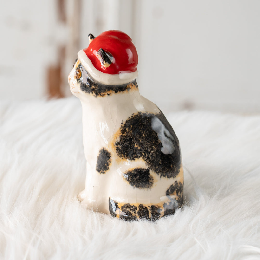 【Winstanley Cat ウィンスタンレイ キャット】サンタ帽を被った姿がチャーミング キャリコ 三毛猫 /25L