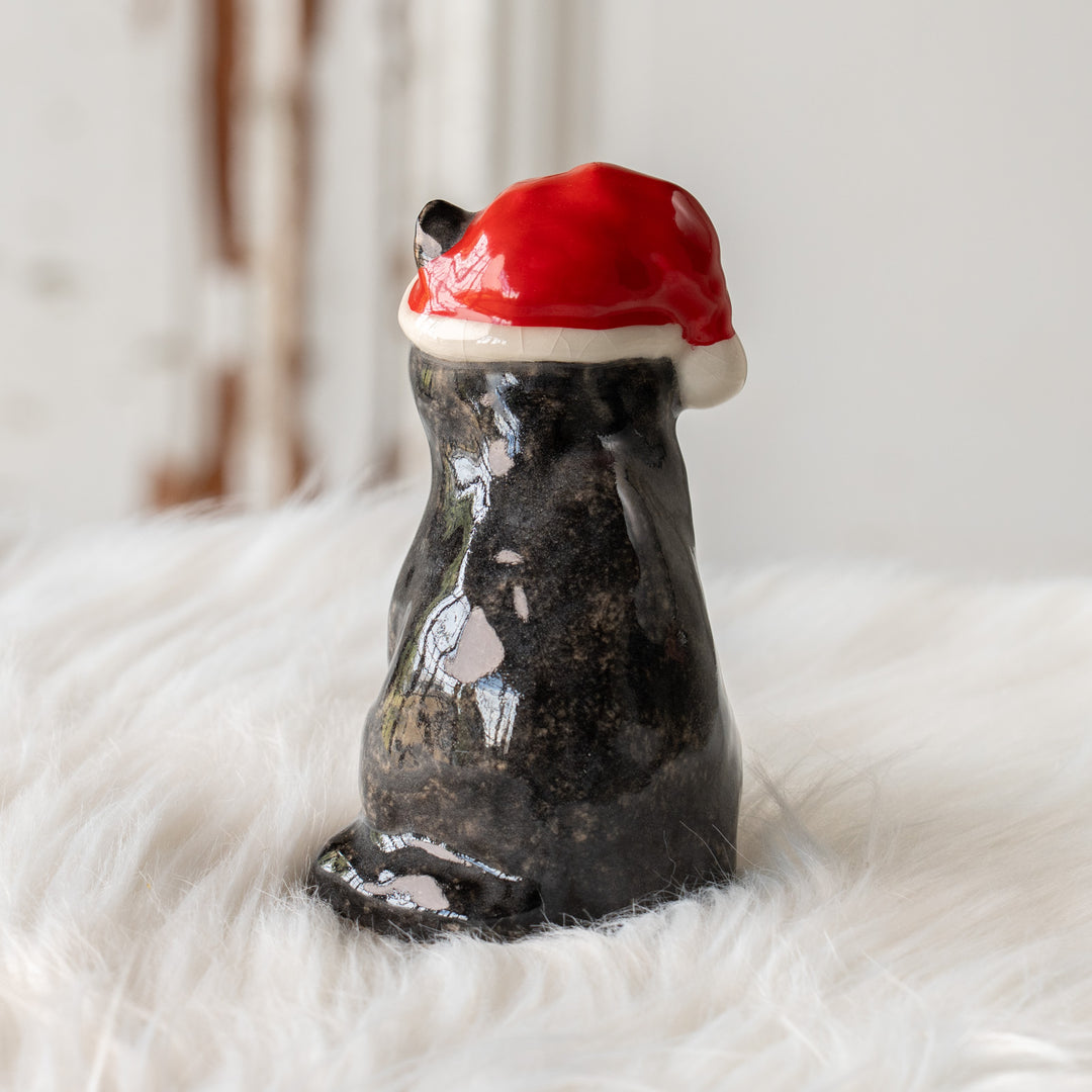 【Winstanley Cat ウィンスタンレイ キャット】サンタ帽を被った姿がチャーミング タキシード 白黒猫 /25L