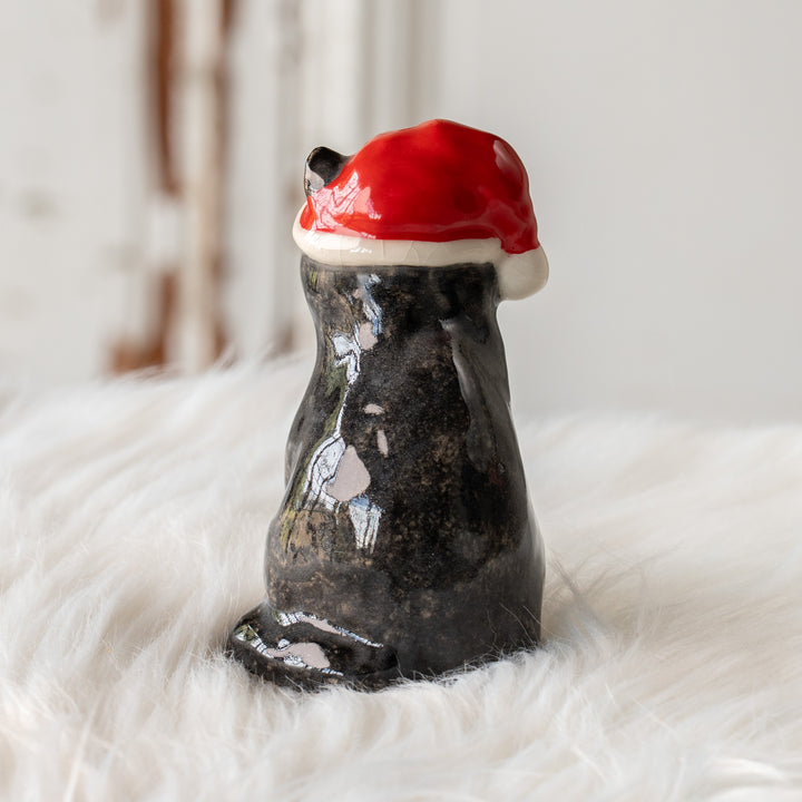 【Winstanley Cat ウィンスタンレイ キャット】サンタ帽を被った姿がチャーミング タキシード 白黒猫 /25L