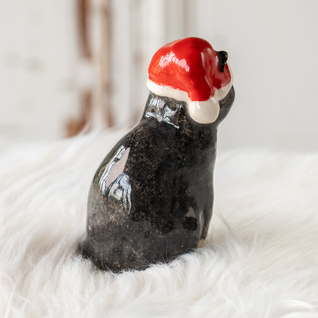 【Winstanley Cat ウィンスタンレイ キャット】サンタ帽を被った姿がチャーミング タキシード 白黒猫 /25L