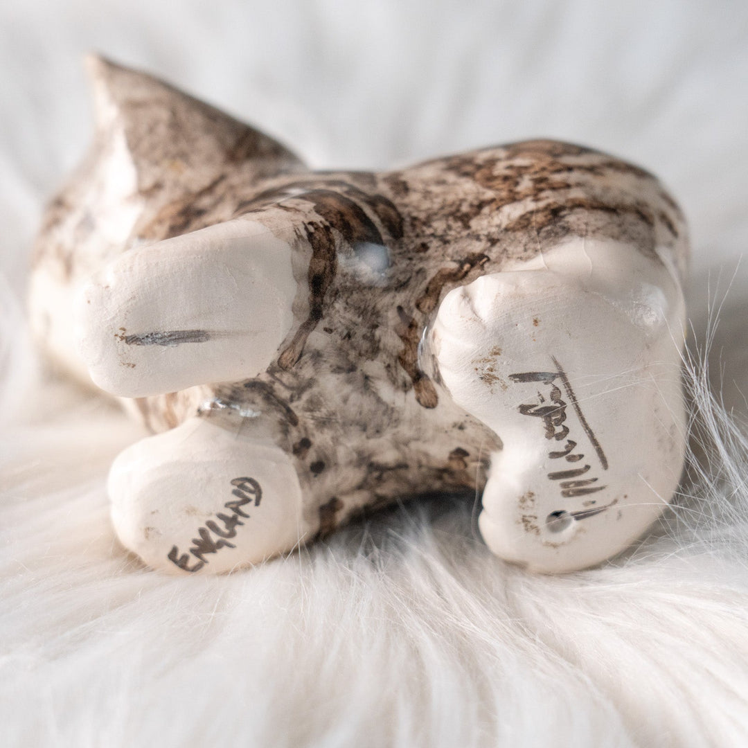 【Winstanley Cat ウィンスタンレイ キャット】ちらりと見上げるイタズラっぽい表情にときめく シルバータビー サバトラ猫 /25L