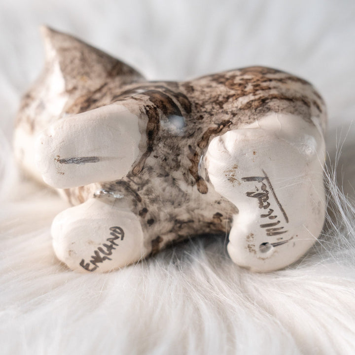 【Winstanley Cat ウィンスタンレイ キャット】ちらりと見上げるイタズラっぽい表情にときめく シルバータビー サバトラ猫 /25L