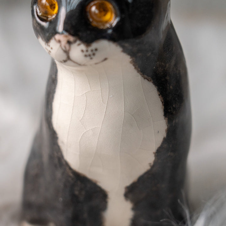 【Winstanley Cat ウィンスタンレイ キャット】愛嬌のある表情や柄が目を惹く タキシード 白黒猫 /25L-B