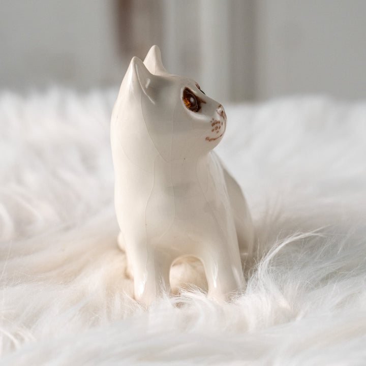 【Winstanley Cat ウィンスタンレイ キャット】大きくつぶらな瞳でこちらを見つめる オッドアイ スノーウィー 白猫 /25L