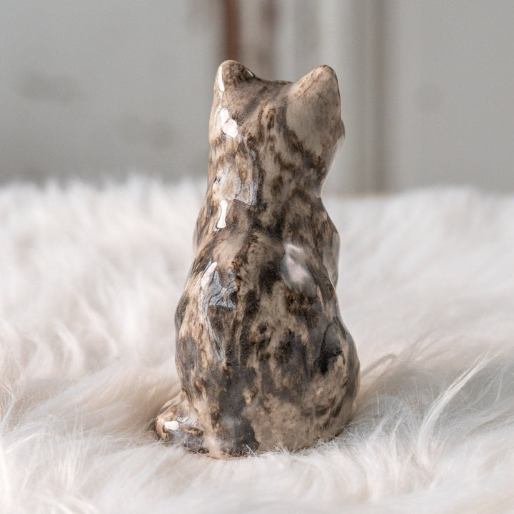 【Winstanley Cat ウィンスタンレイ キャット】つぶらな瞳でじっと見つめる シルバータビー サバトラ猫 /25L-A