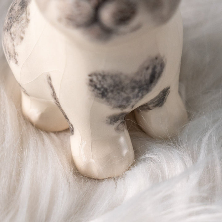 【Winstanley Cat ウィンスタンレイ キャット】丸々したフォルムがキュート ハートマーク バイカラー ブチ猫 /25L