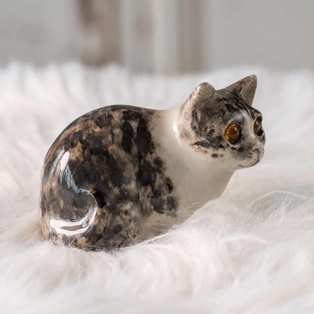 【Winstanley Cat ウィンスタンレイ キャット】じっとこちらを窺うような表情が印象的 シルバータビー サバトラ猫 /25L