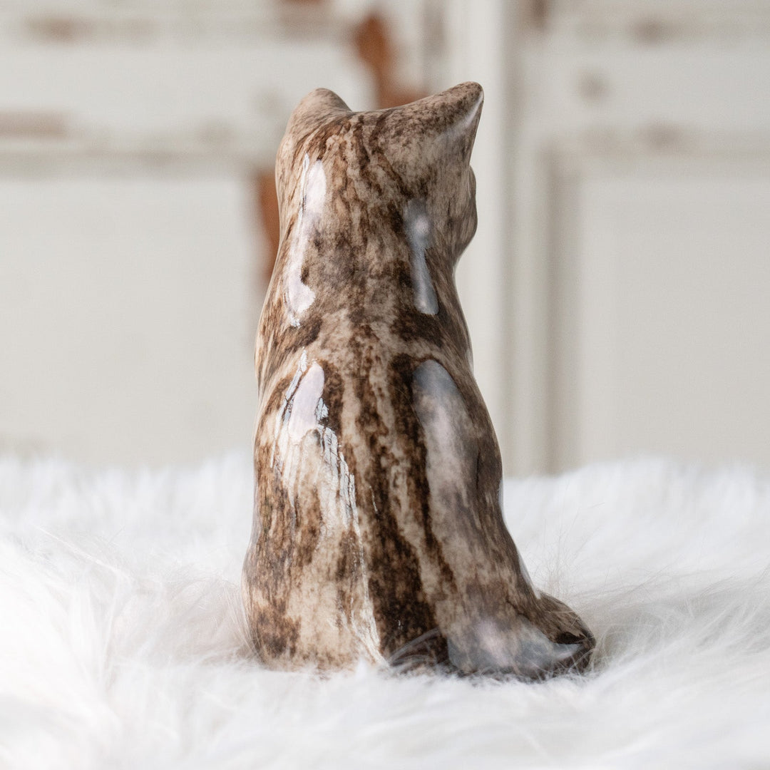 【Winstanley Cat ウィンスタンレイ キャット】きりっとした瞳でこちらを見つめる シルバータビー サバトラ猫 /25L