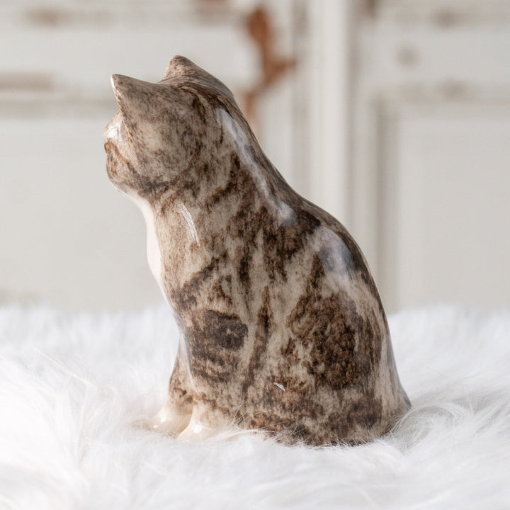 【Winstanley Cat ウィンスタンレイ キャット】きりっとした瞳でこちらを見つめる シルバータビー サバトラ猫 /25L