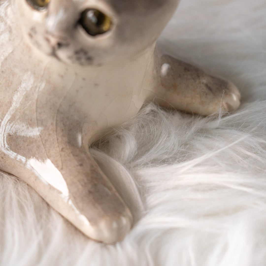 【Winstanley Cat ウィンスタンレイ キャット】リラックスして寝そべる姿に癒される グレー 灰猫 /25L