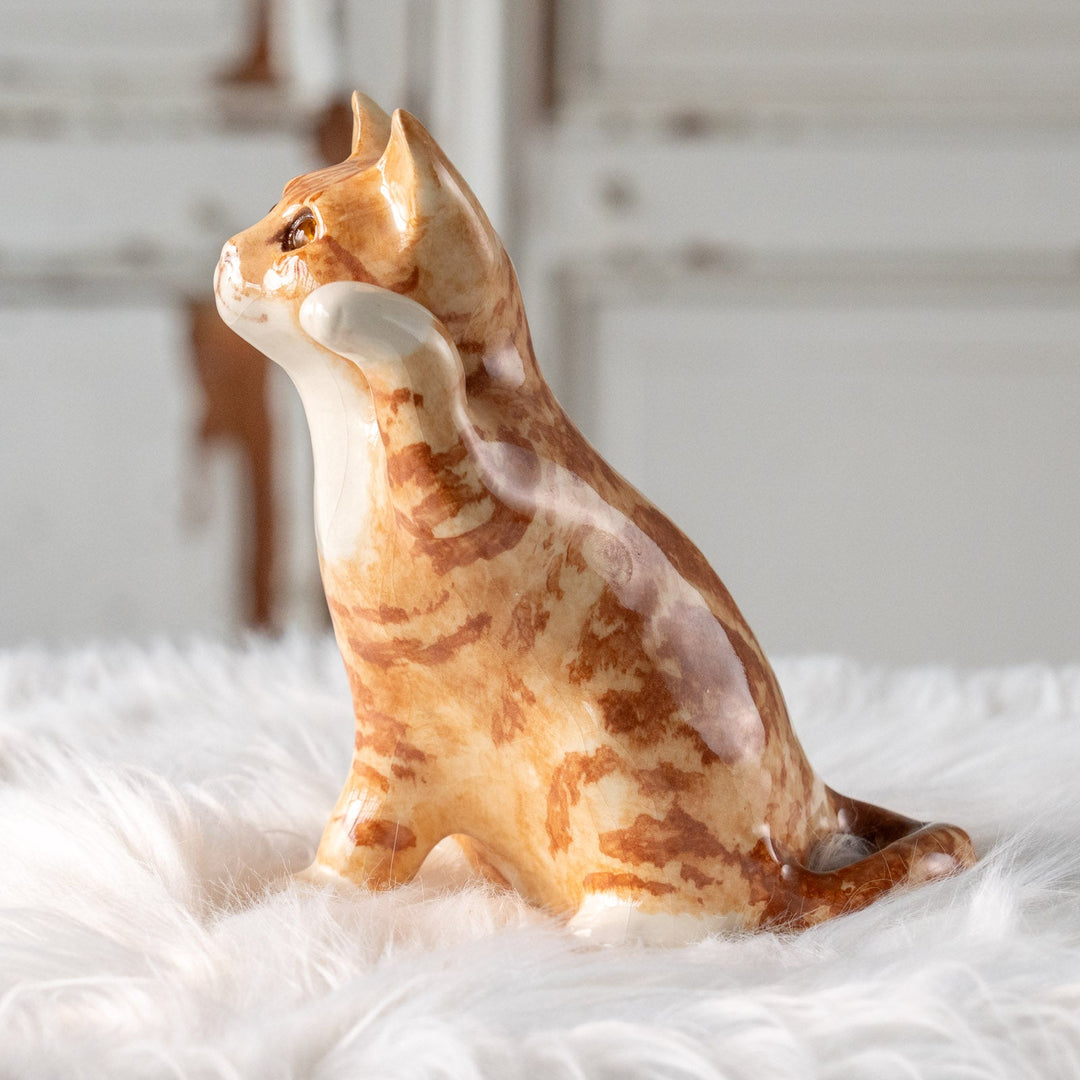 【Winstanley Cat ウィンスタンレイ キャット】招き猫を思わせるフォルムが印象的 ジンジャー 茶トラ猫 /25L-B