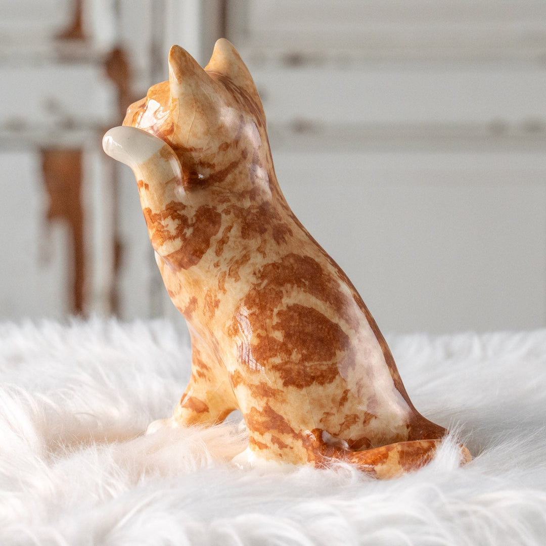 【Winstanley Cat ウィンスタンレイ キャット】招き猫を思わせるフォルムが印象的 ジンジャー 茶トラ猫 /25L-B