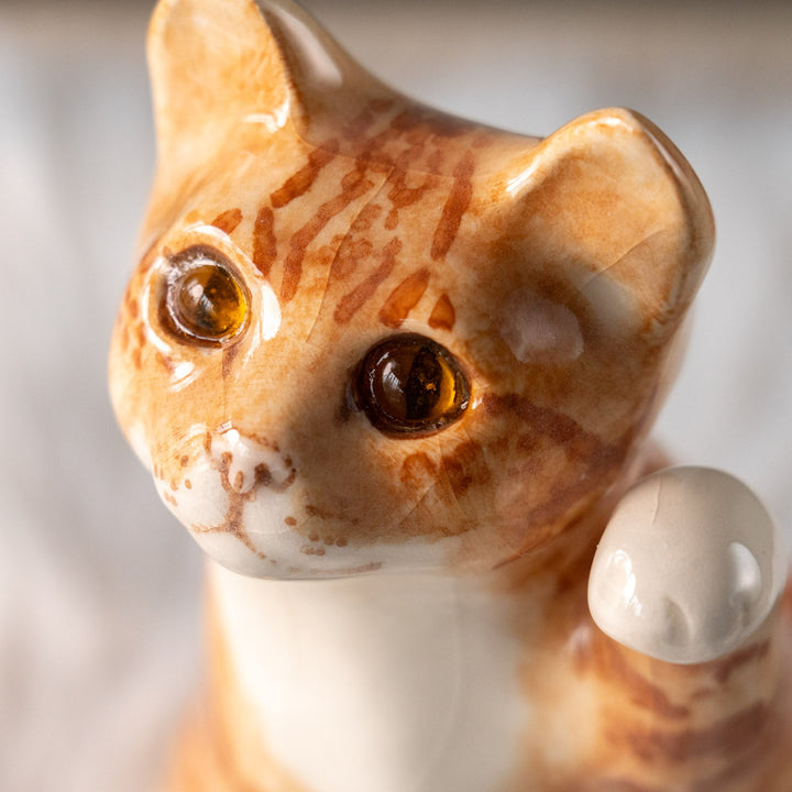 【Winstanley Cat ウィンスタンレイ キャット】招き猫を思わせるフォルムが印象的 ジンジャー 茶トラ猫 /25L-B
