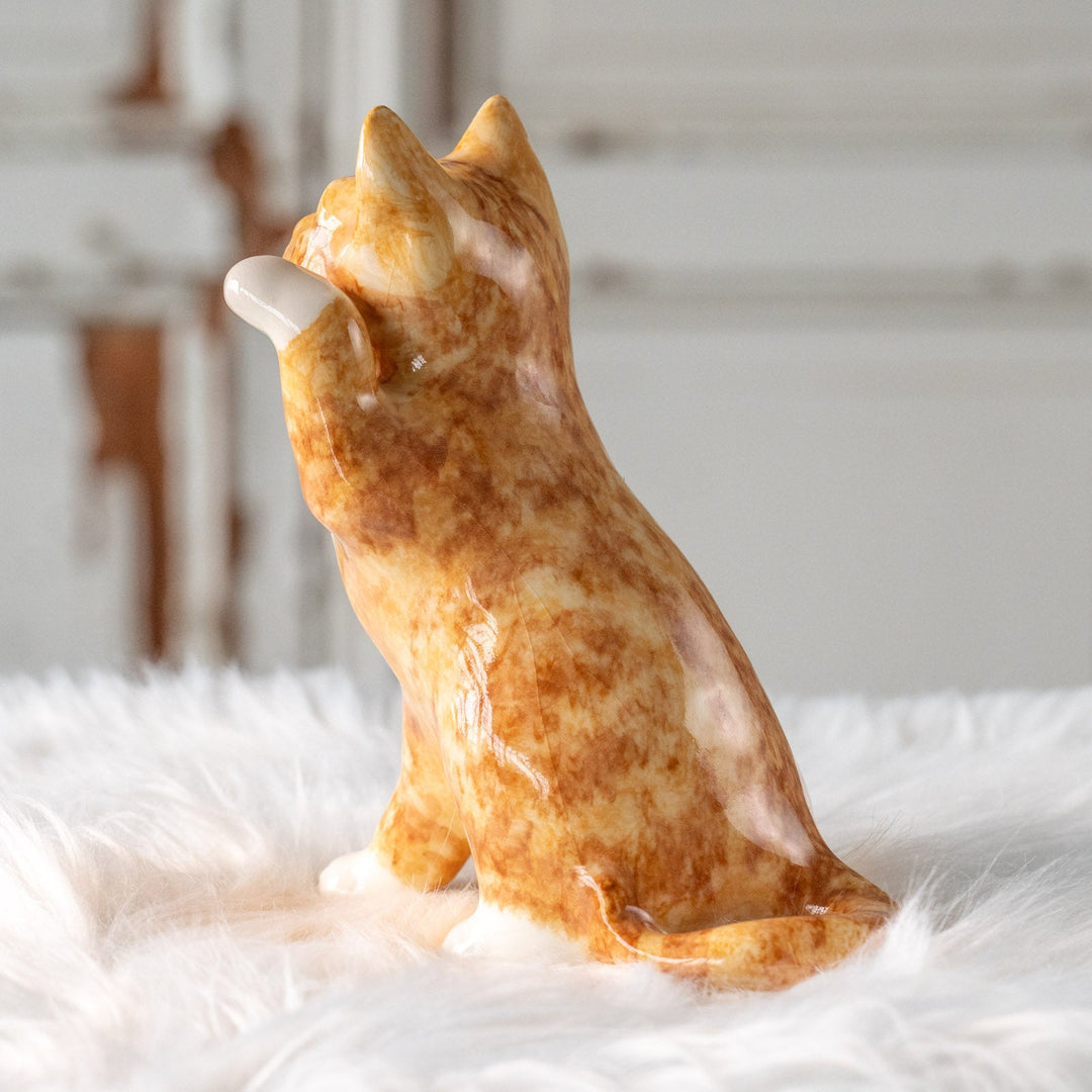 【Winstanley Cat ウィンスタンレイ キャット】招き猫を思わせるフォルムが印象的 ジンジャー 茶トラ猫 /25L-A