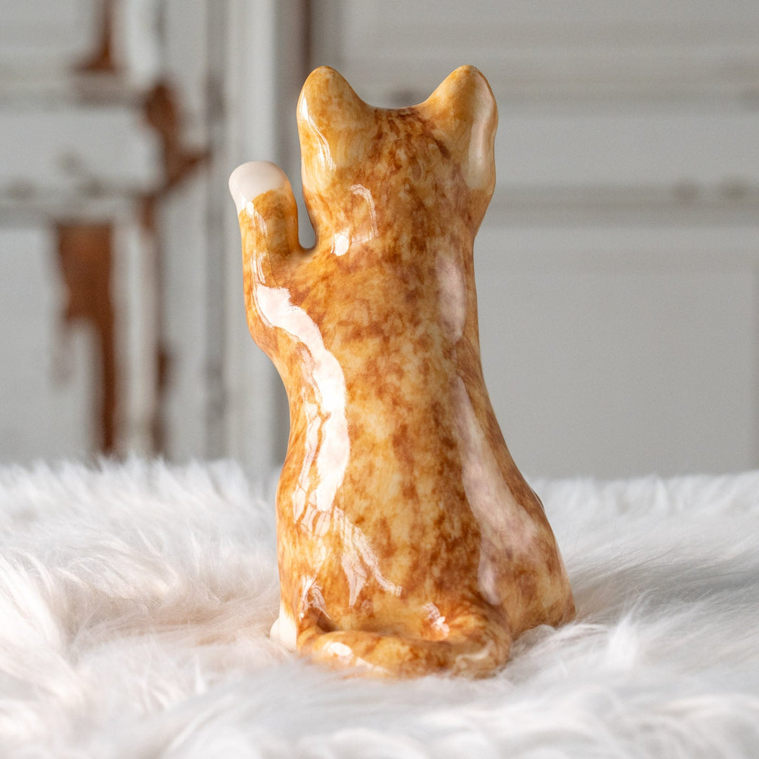 【Winstanley Cat ウィンスタンレイ キャット】招き猫を思わせるフォルムが印象的 ジンジャー 茶トラ猫 /25L-A