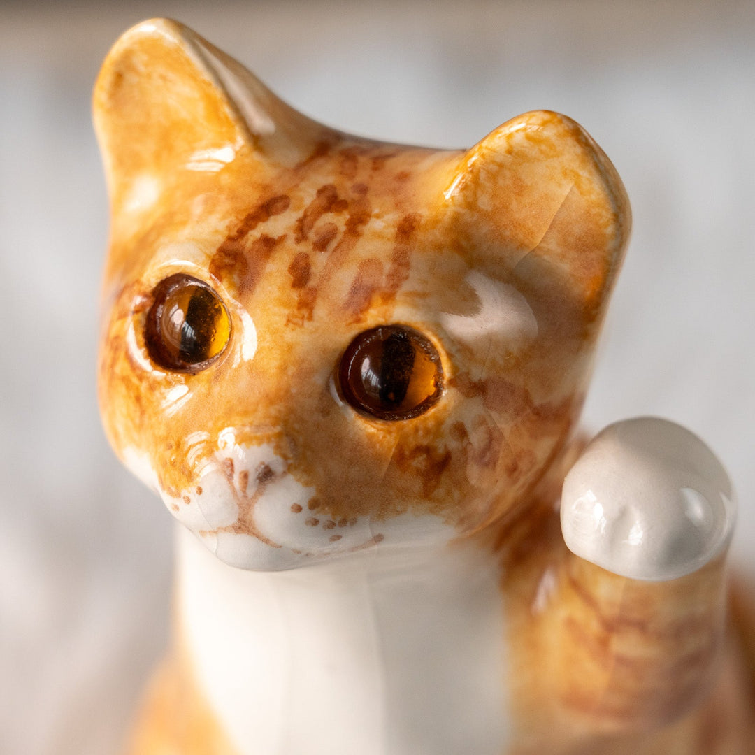 【Winstanley Cat ウィンスタンレイ キャット】招き猫を思わせるフォルムが印象的 ジンジャー 茶トラ猫 /25L-A
