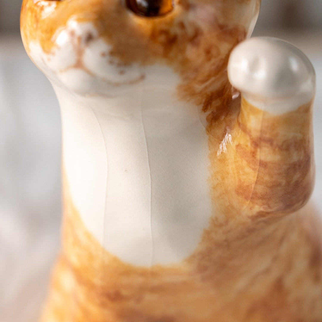 【Winstanley Cat ウィンスタンレイ キャット】招き猫を思わせるフォルムが印象的 ジンジャー 茶トラ猫 /25L-A