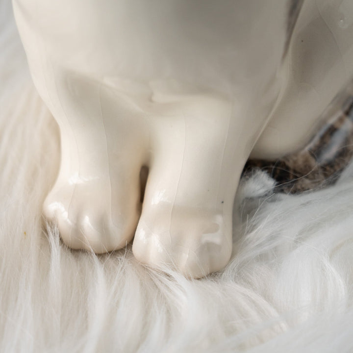 【Winstanley Cat ウィンスタンレイ キャット】ちょこんと座った姿が可愛らしい バイカラー ブチ猫 /25L