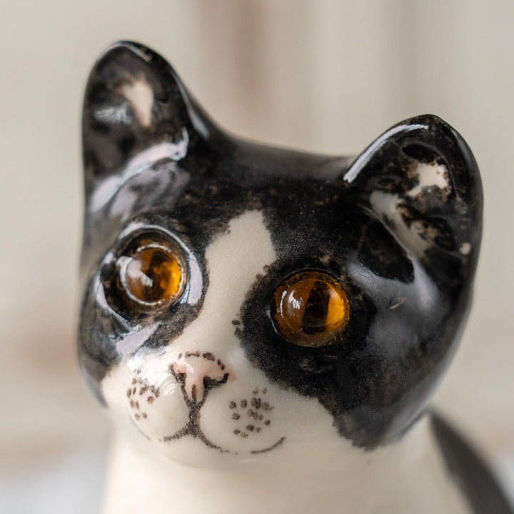 【Winstanley Cat ウィンスタンレイ キャット】微笑む様な表情にときめく タキシード 白黒猫 /25L