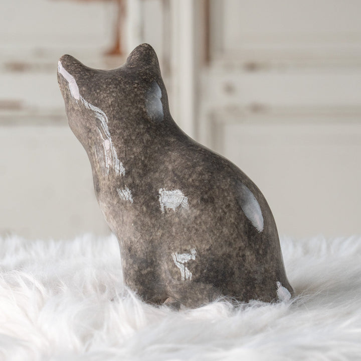 【Winstanley Cat ウィンスタンレイ キャット】きりっとした瞳でこちらを見つめる グレー 灰猫 /25L