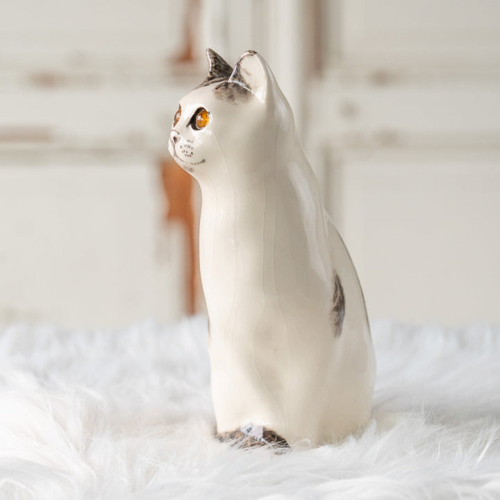 【Winstanley Cat ウィンスタンレイ キャット】気品ある顔立ちに背中の模様がユニーク バイカラー ブチ猫 /25L