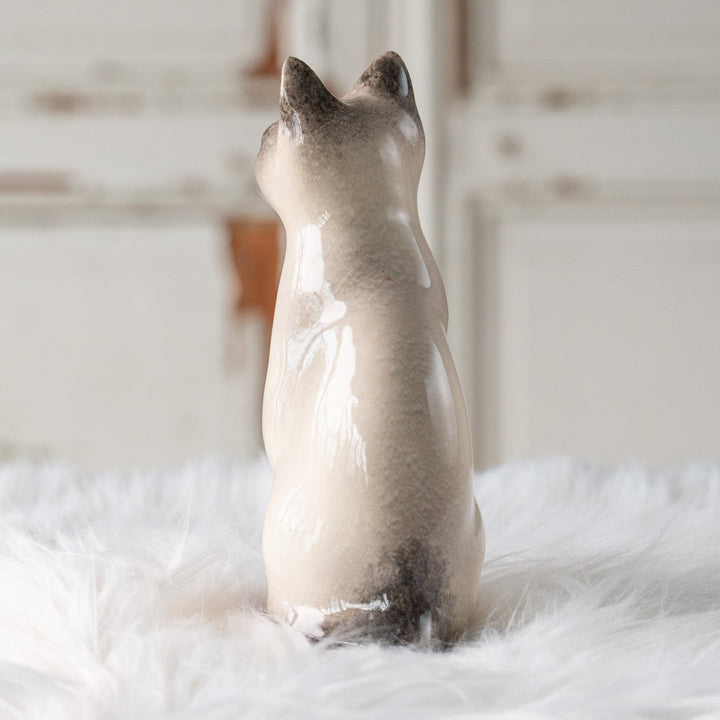 【Winstanley Cat ウィンスタンレイ キャット】両足をきゅっと揃えた上品な佇まい ブルーアイ サイアミーズ シャム猫 /25L