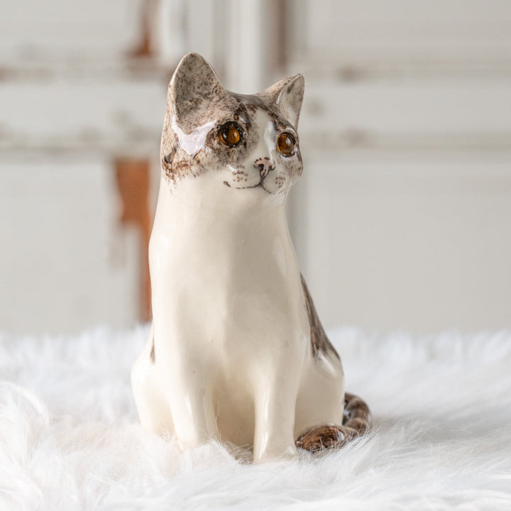 【Winstanley Cat ウィンスタンレイ キャット】小首をかしげた不思議そうな表情が魅力 シルバータビー サバトラ猫 /25L